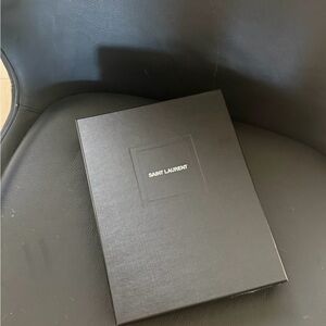 Saint Laurent Black Textured Gift Box with Center Logo